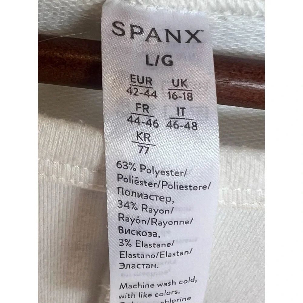 Spanx Women's White Dolman Pullover Sweater 3/4 Sleeve T-Shirt Size Large - Picture 11 of 12